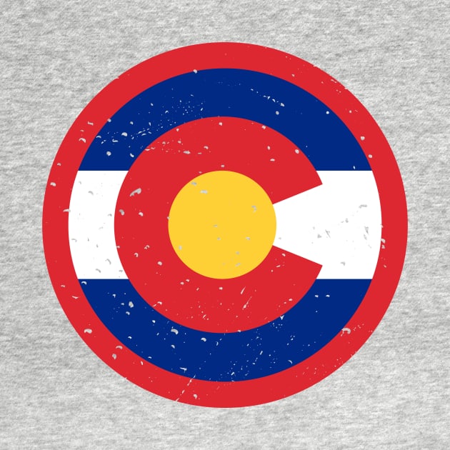 Retro Colorado State Flag // Vintage Colorado Grunge Emblem by Now Boarding